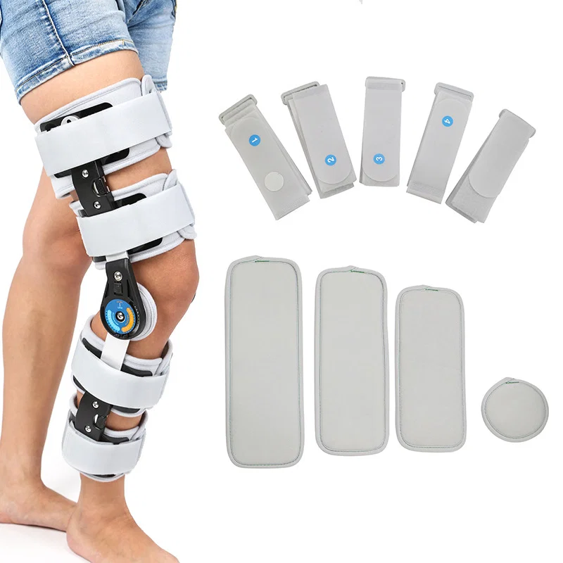 Adjustable knee support dedicated velcro strap