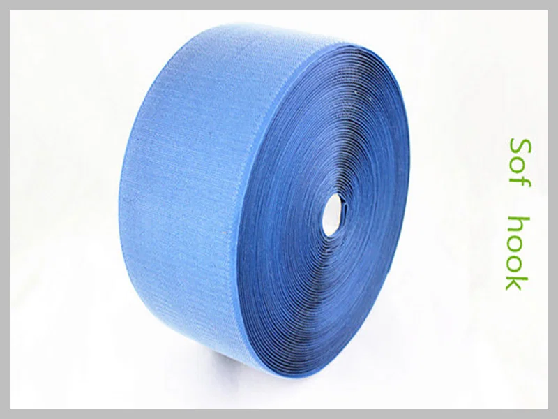 Blue Soft velcro Tape Fasteners,double sided hook loop reusable