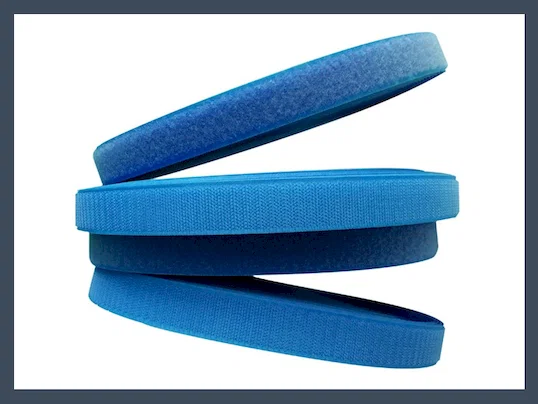 Factory selling polyester hook and loop,blue
