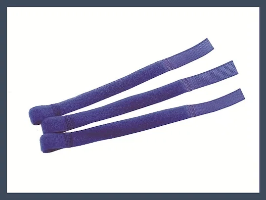 High quality q type hook and loop cable tie,blue