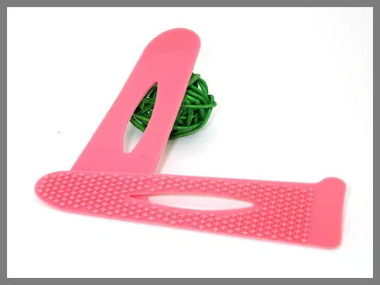 Plastic sleeve tab adhesive hook and loop