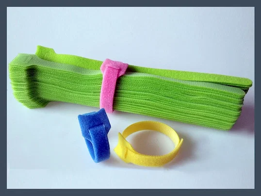T type self-adhesion left hand thread cable tie, colours